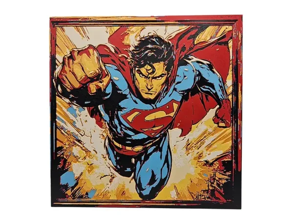 Superman, DC Comics, Hueforge, 3D gedruckte Wandkunst