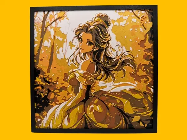 Belle 3D Poster, Hueforge