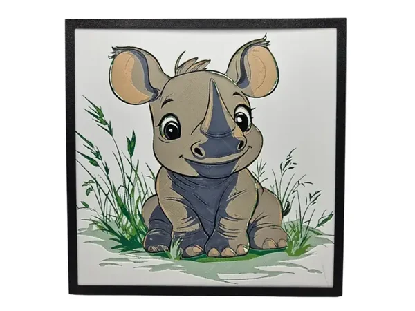 Baby Nashorn, 3D Poster, Hueforge