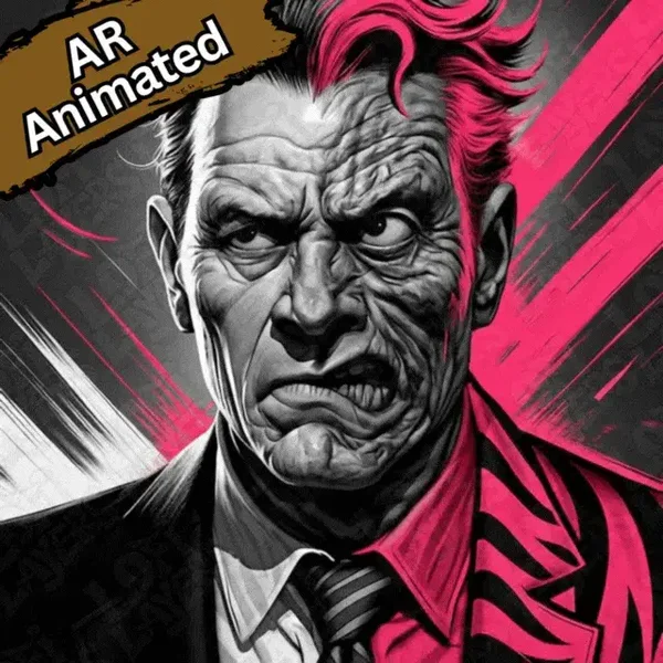 Two-Face, Harvey Dent, DC Comic, 3D gedrucktes Poster, Hueforge