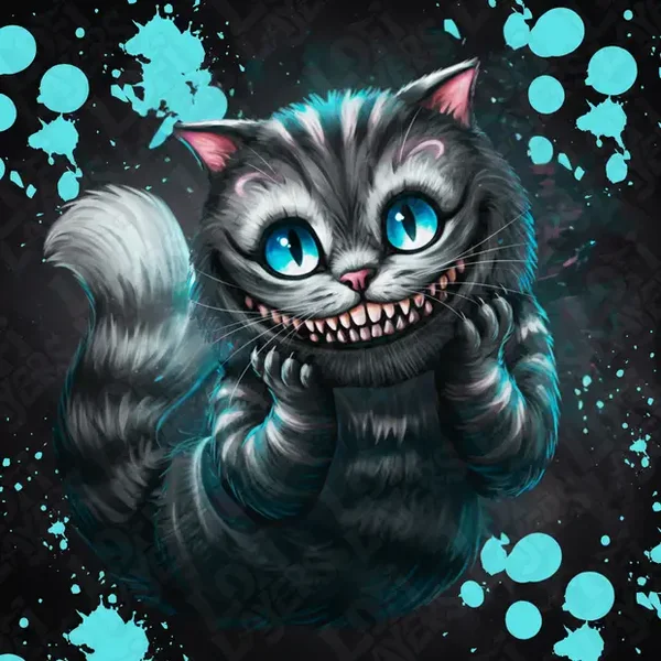 Grinsekatze, Hueforge, 3D gedruckte Wandkunst