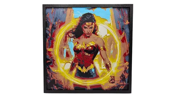 Wonder Woman 3D Poster, Hueforge