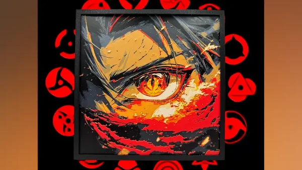Naruto, Anime Hueforge, 3D gedruckte Wandkunst