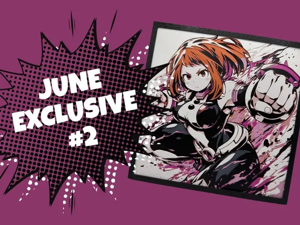 Ochako Uraaka, My Hero Academia, Hueforge, 3D gedruckte Wandkunst