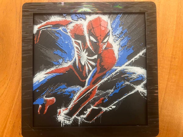 Spiderman, 3D Poster, Hueforge