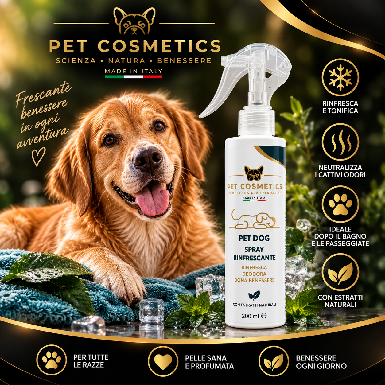 PET DOG - SPRAY RINFRESCANTE 200ML