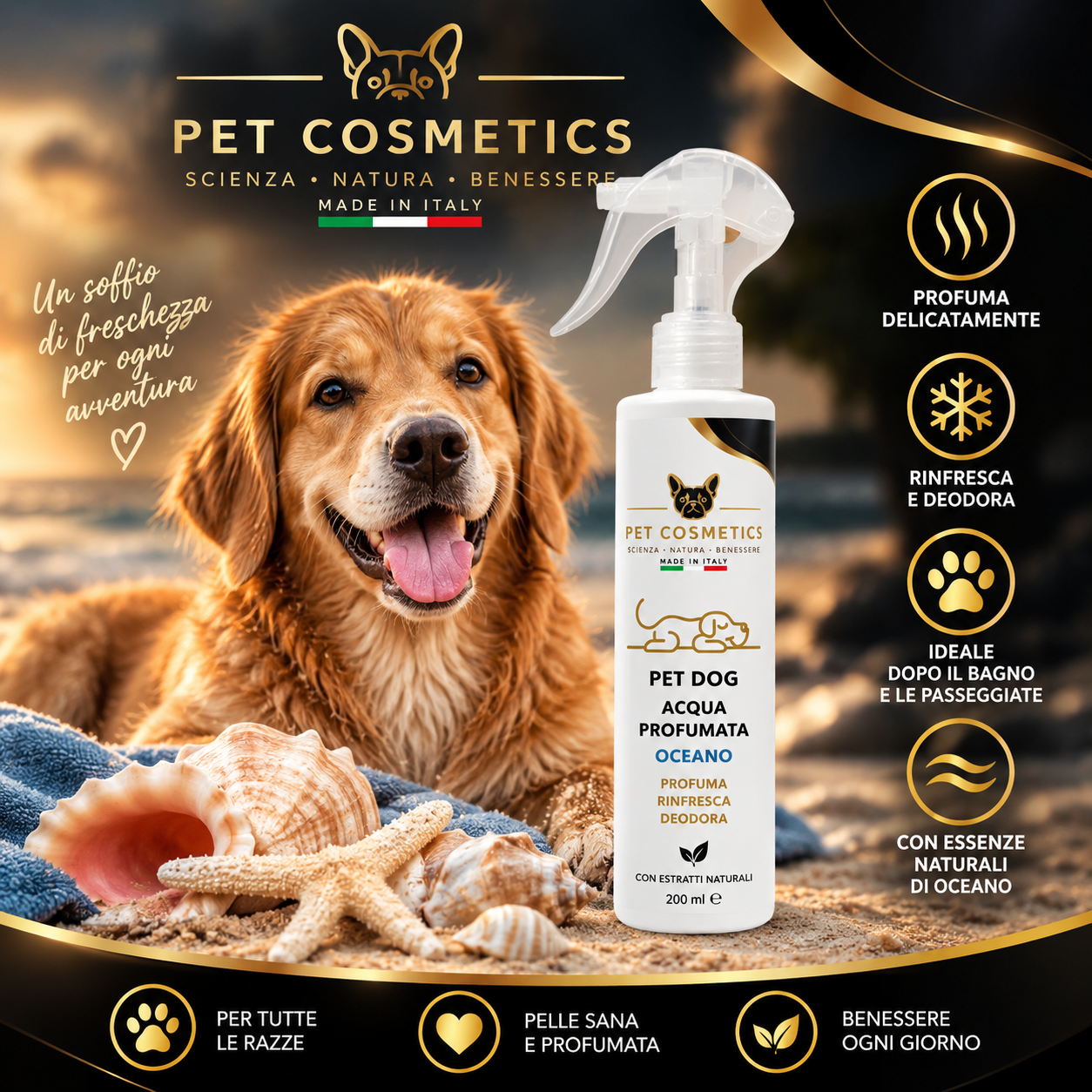 PET DOG - ACQUA PROFUMATA OCEANO 200ML