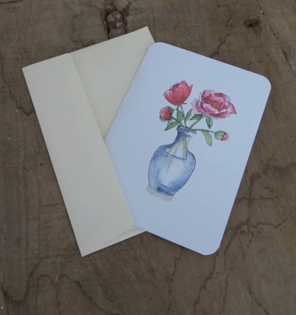 CARTE PIVOINE - format A6