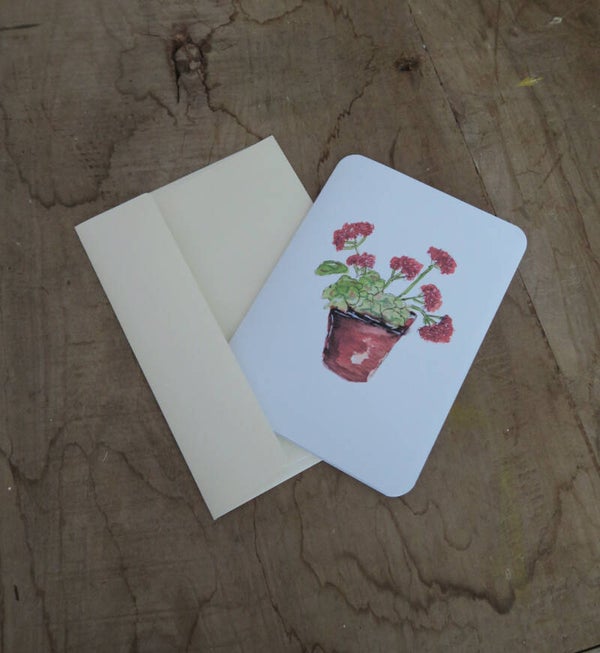CARTE GERANIUM - carte A6