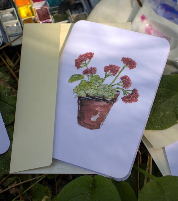 GERANIUM - carte format A5