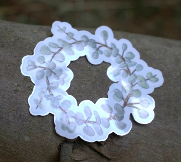 COURONNE D'EUCALYPTUS - sticker geant