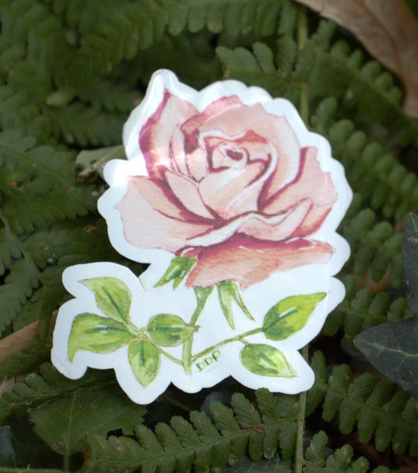 ROSE BRANCHE - sticker géant