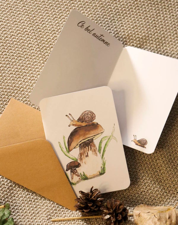 LE CEPE D'AUTOMNE - cartes avec enveloppe