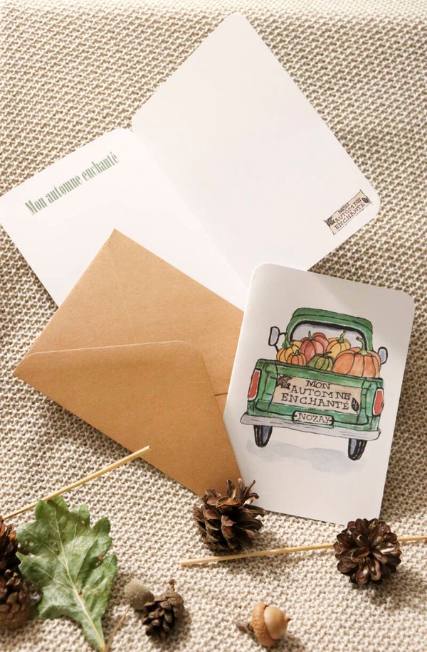 LE PICK-UP D'AUTOMNE - cartes avec enveloppe