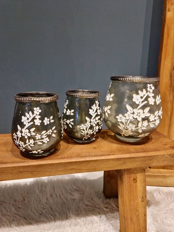 Theelichten glas