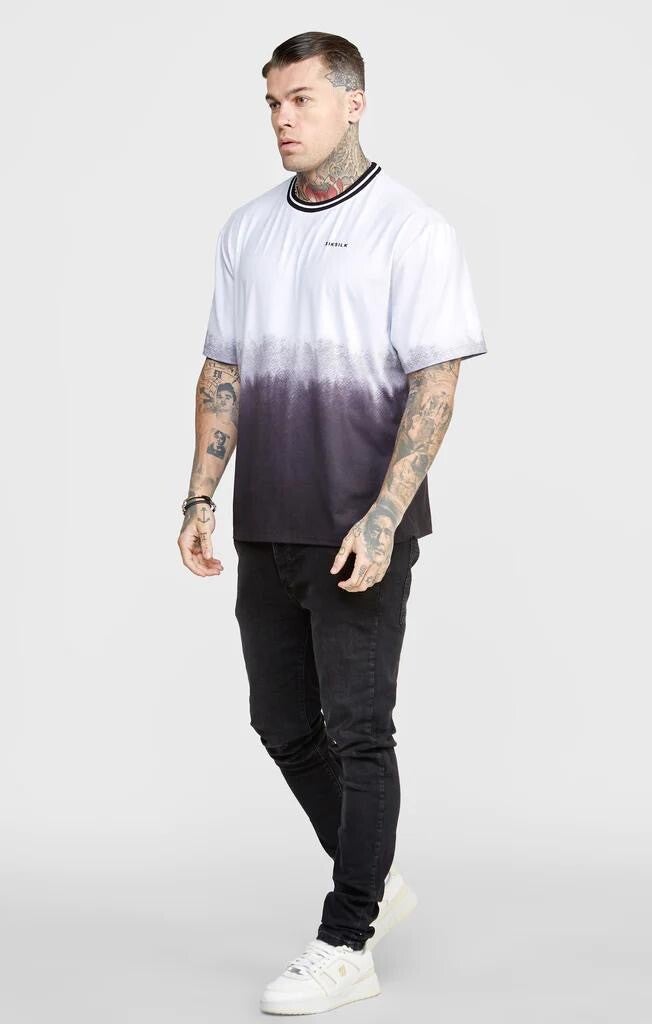 Black Fade Oversized Fit Graphic print t-shirt