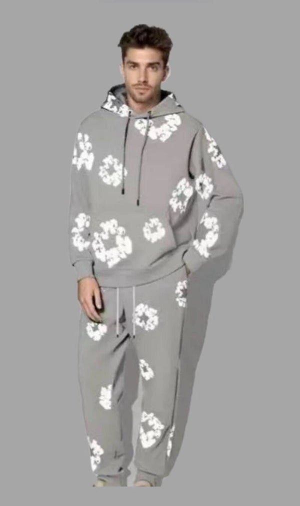 Grey Graphic Design Tracksuit