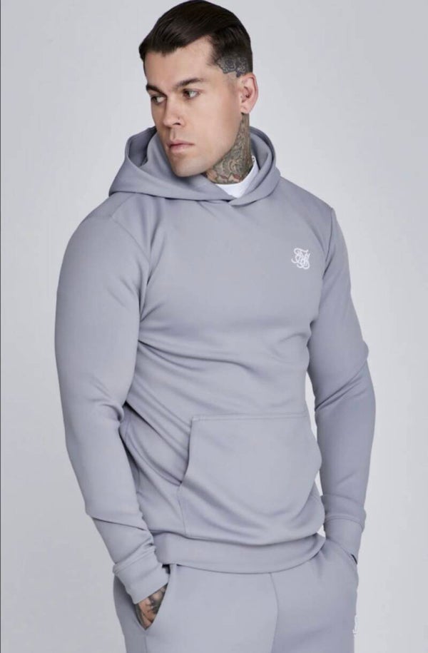Grey Essentials poly Hoodie