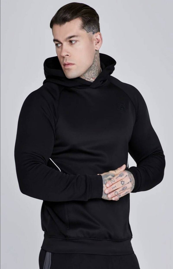 Black Muscle fit Hoodie