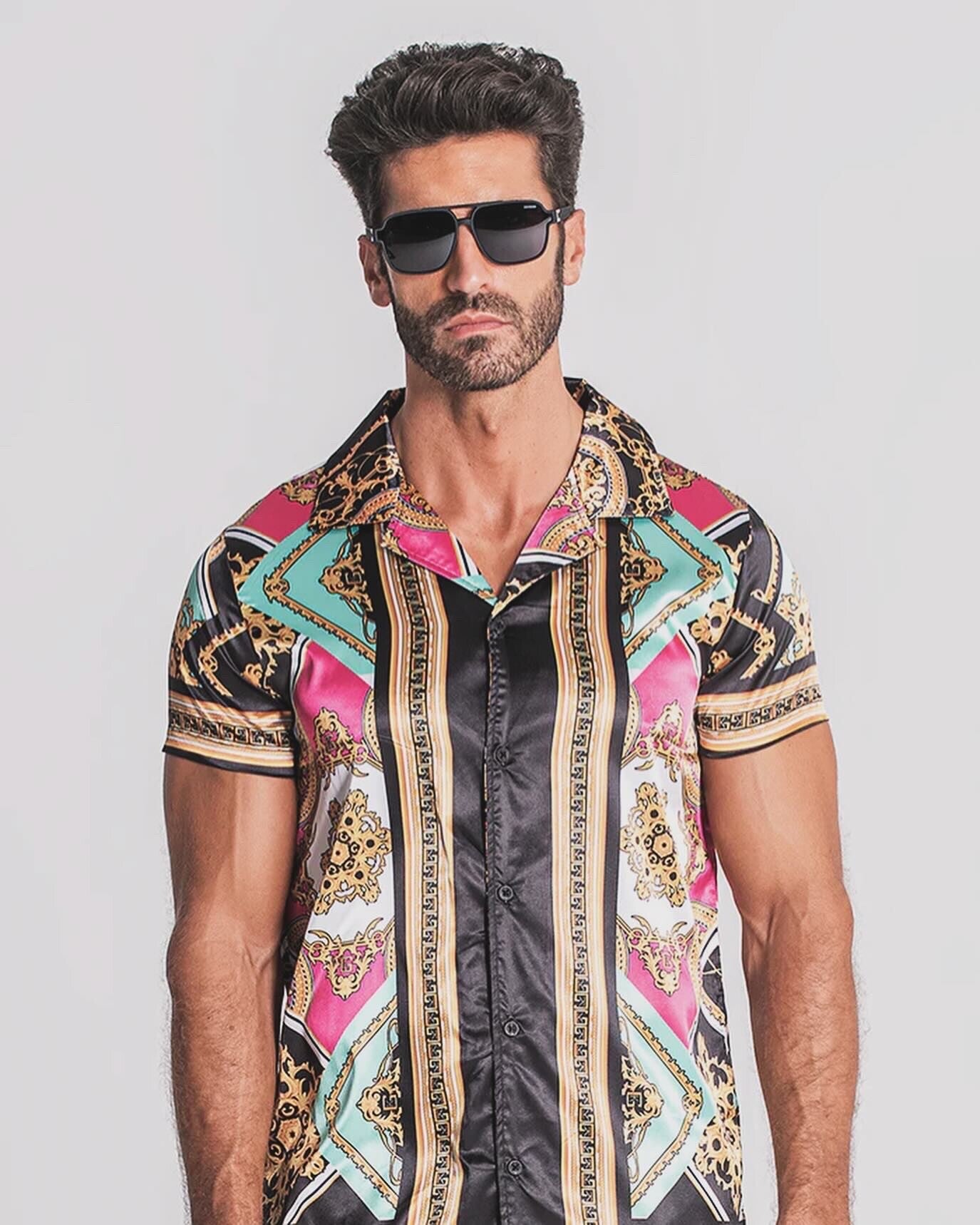 Multicolor Edgy Hawaiian Shirt