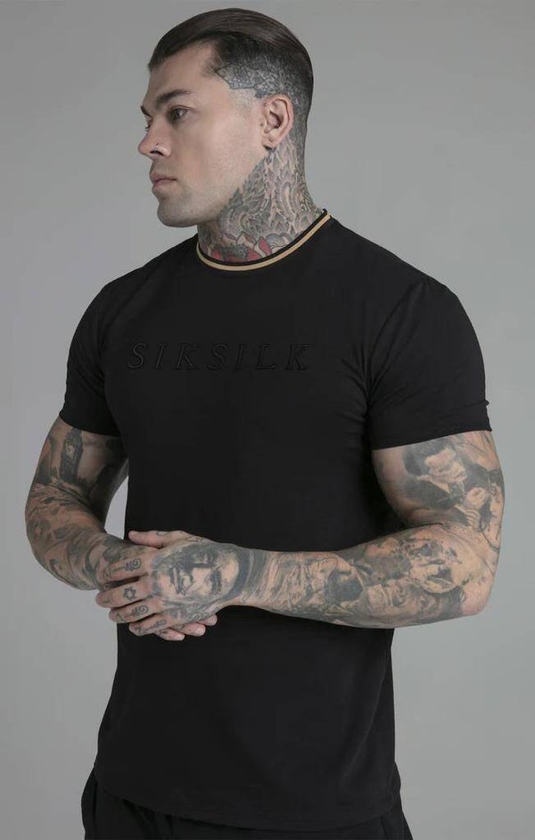 SikSilk Black Logo T-Shirt