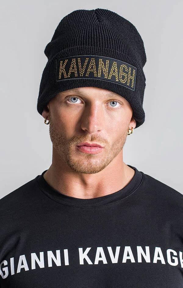 BLACK KAVANAGH STUDS BEANIE