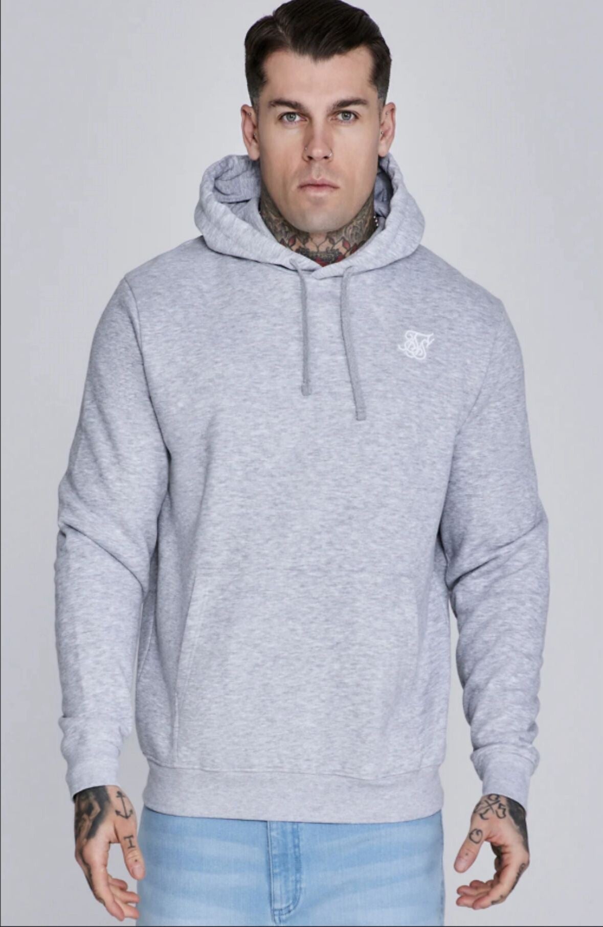Grey Marl Essentials Hoodie