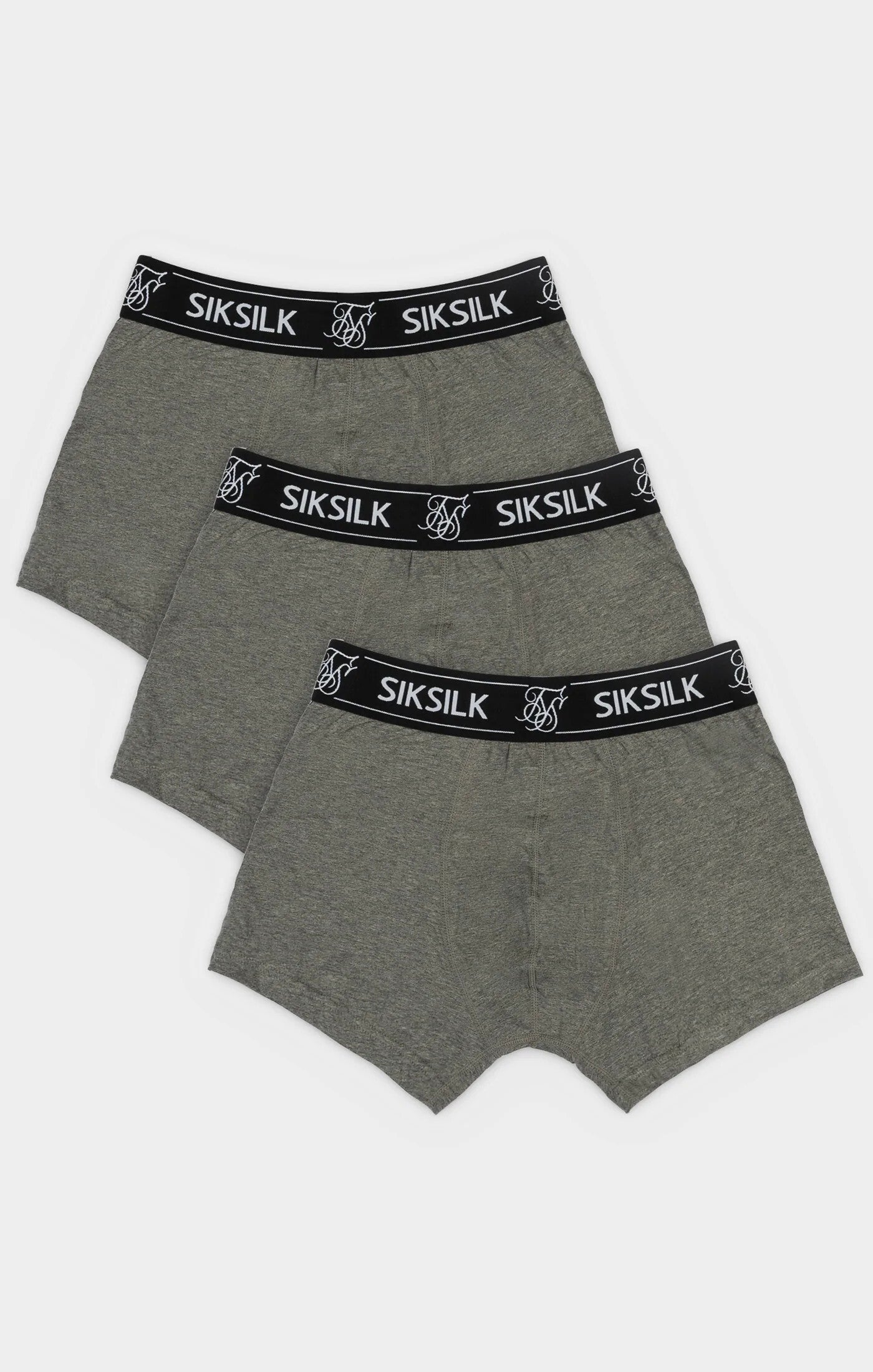 SikSilk Grey Pack Of 3 Boxers