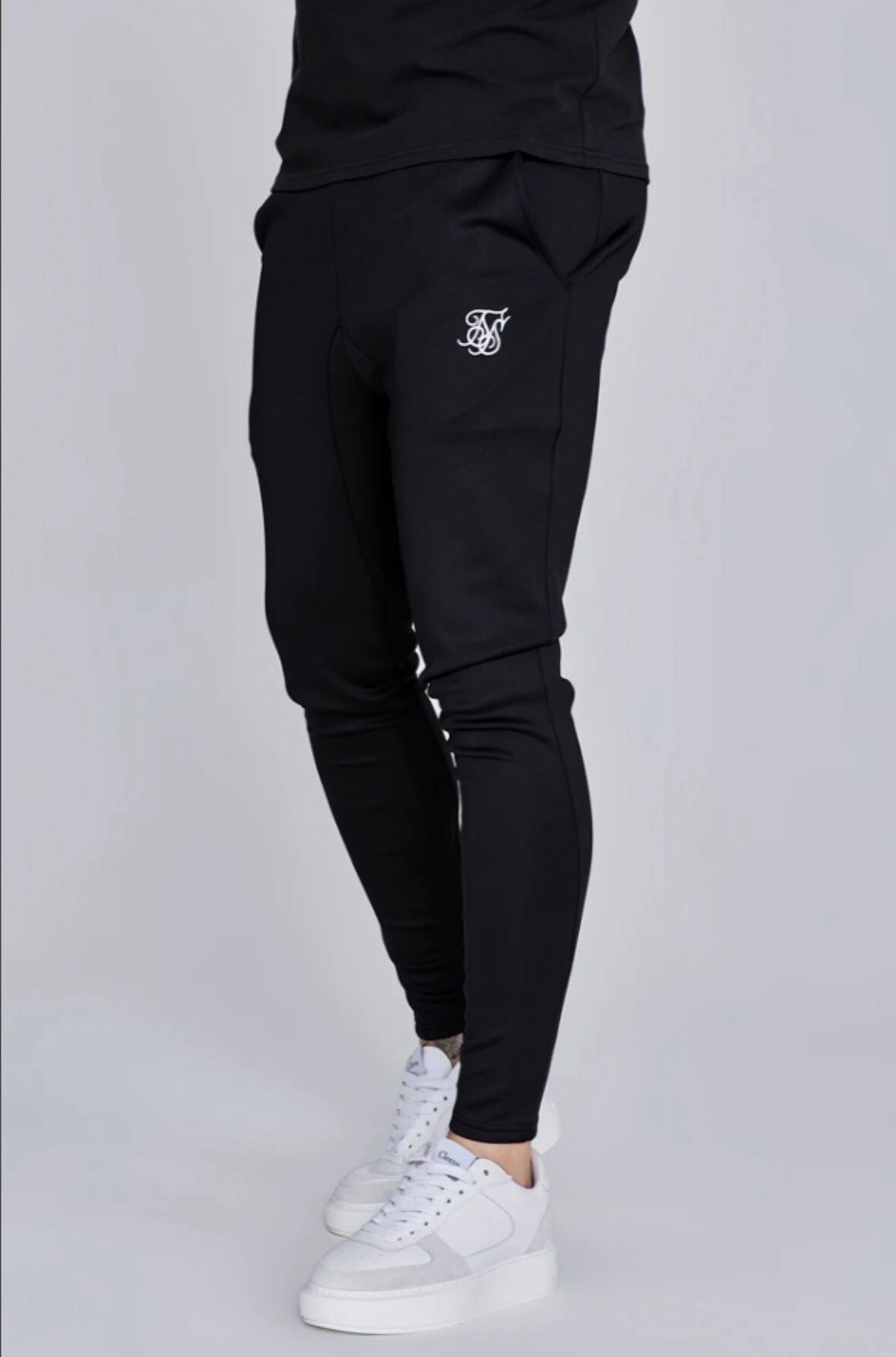 Black Essentials Poly Joggers