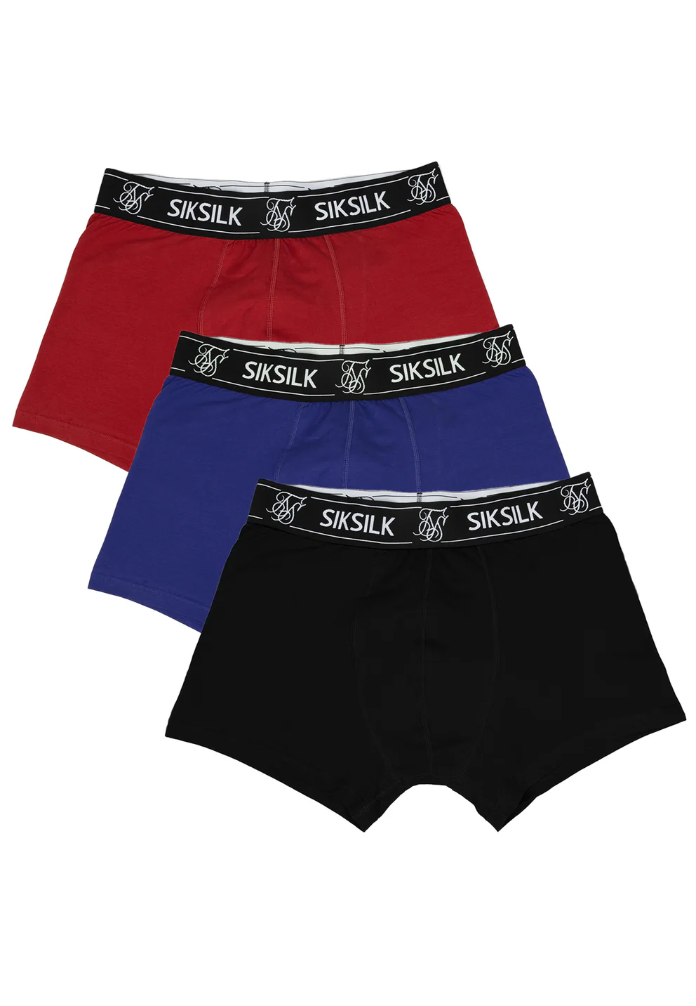 SikSilk 3 pack boxers ( Navy, black, Burgundy)