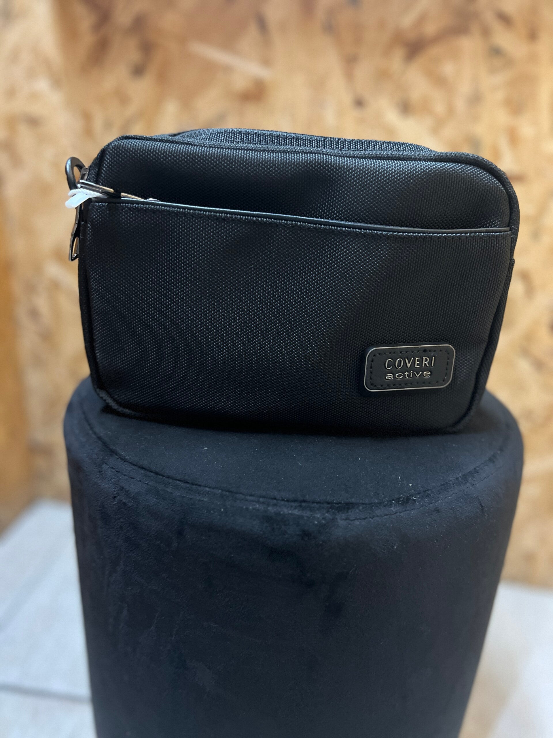 Distinctive Black Cross bag/Toiletery bag