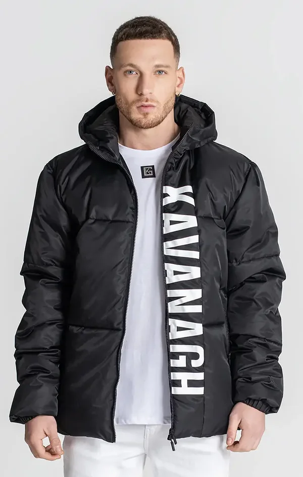 Black peekaboo puffer Jacket