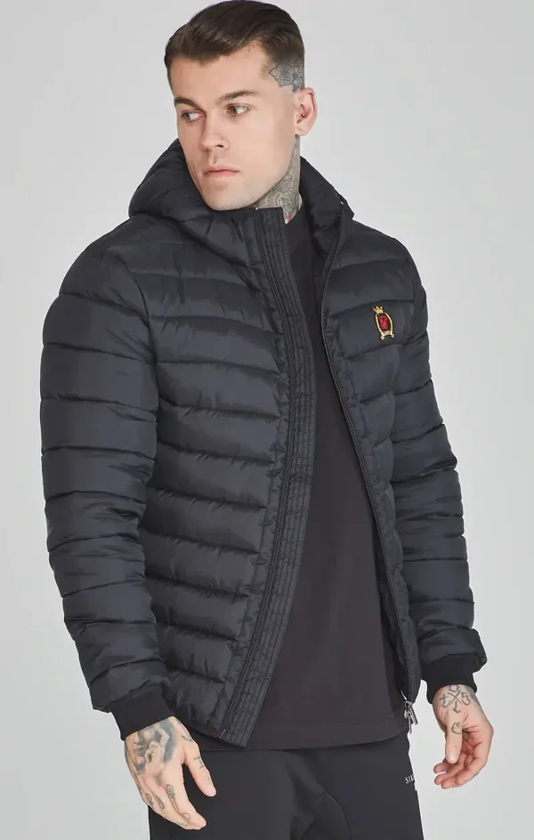 SikSilk black bubble jacket