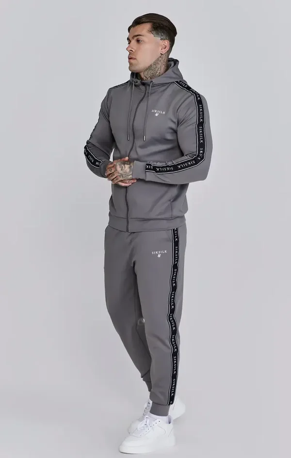 SikSilk grey hoodie and joggers set