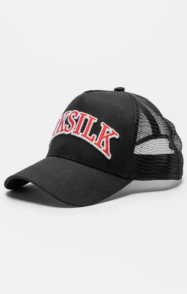 Black Mesh Shadow Logo Trucker Cap