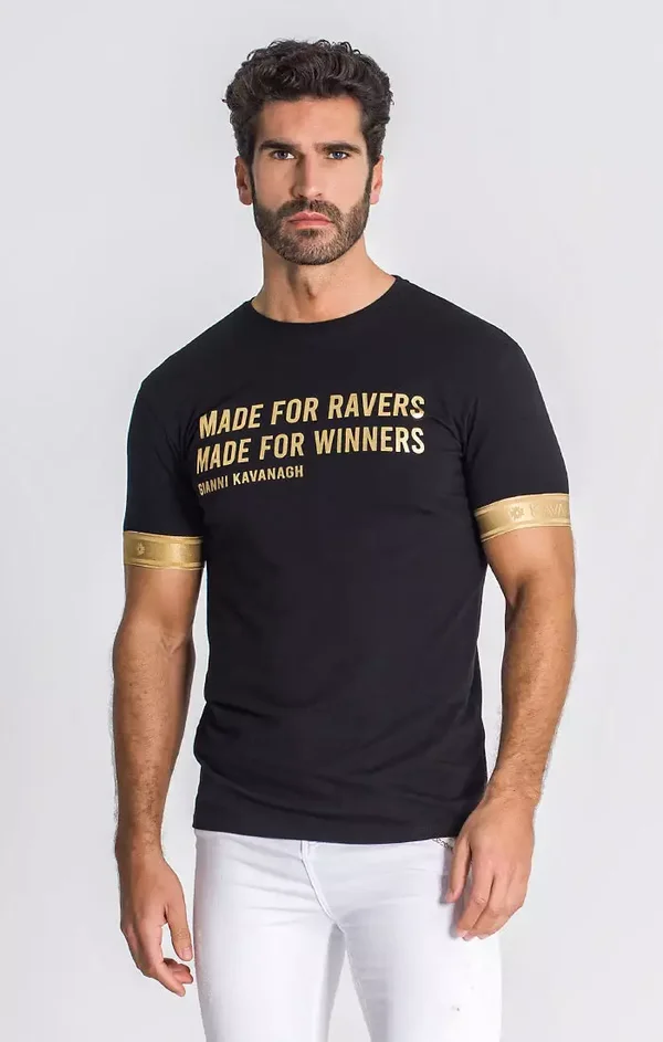 Black Hangover Elastic Gold Tee