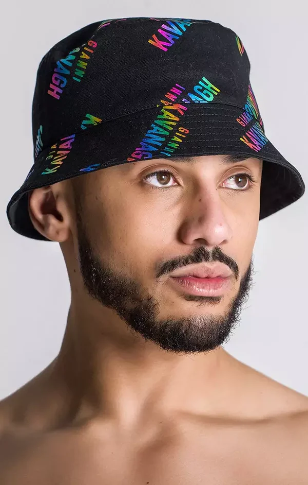 Multicolor Logomania Reversible Bucket Hat