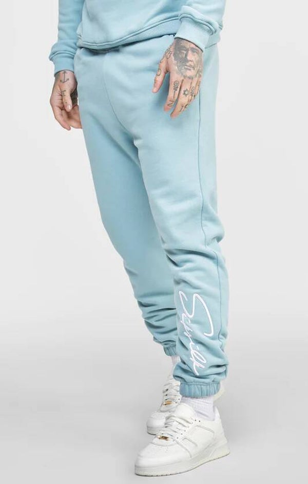 Blue Script Embroidery Jogger