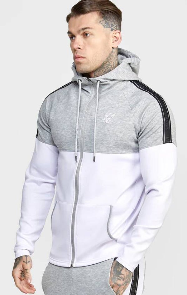 Grey Marl Zip Through Hoodie