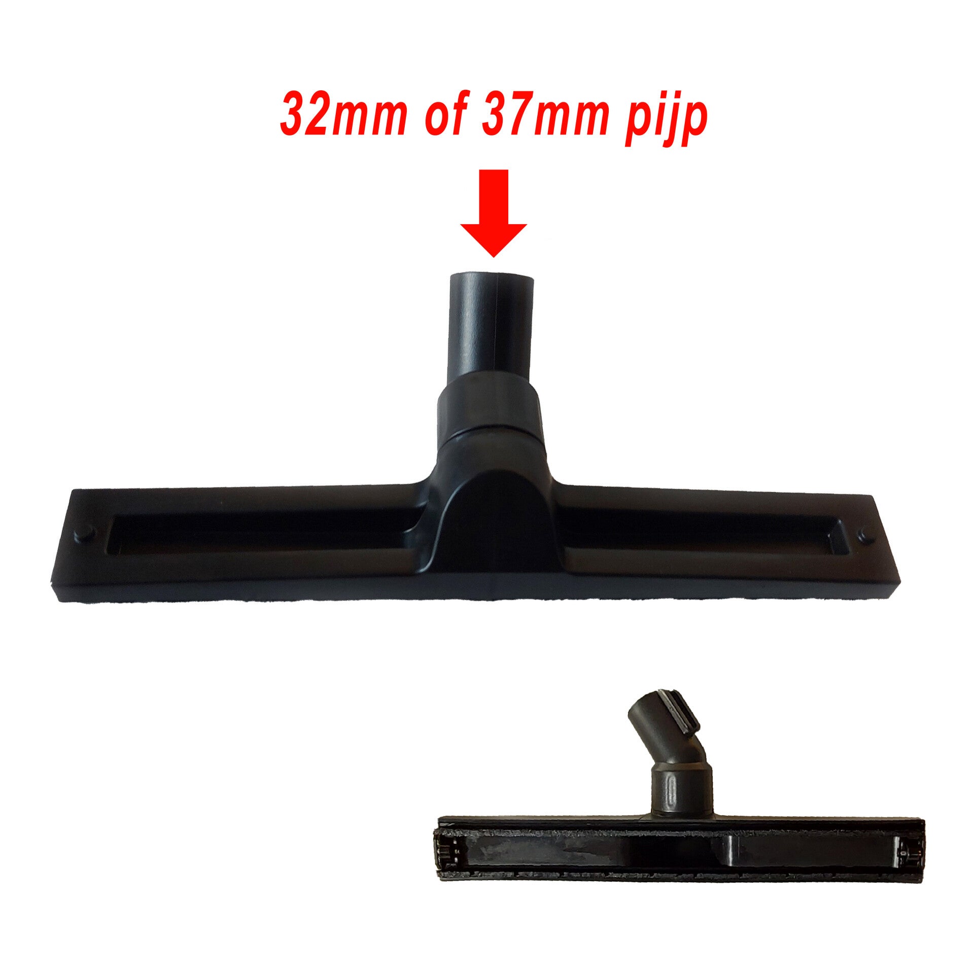 Stofzuigervoet extra breed voor 32 of 37 mm pijp