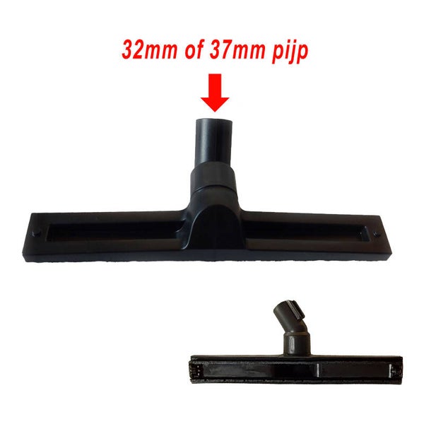 Stofzuigervoet extra breed voor 32 of 37 mm pijp