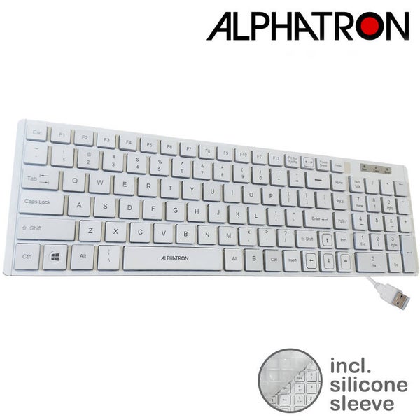 Alphatron Medisch Toetsenbord met Siliconenmat QWERTY