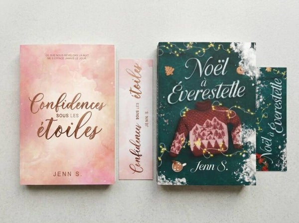Livres brochés dédicacés + marque page associé + sa surprise de Noël