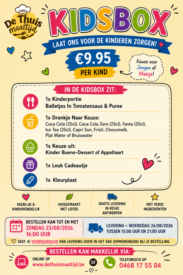KIDSBOX - Prijs Per Kind (Levering 26/08/2026)