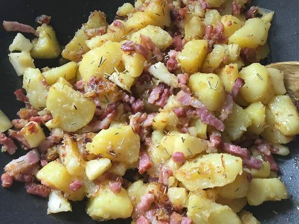 Gebakken Appeltjes, Gebakken Aardappelen & Spekblokjes - Prijs Per Persoon (Levering 12/07/2026)