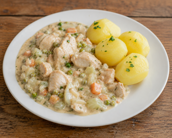 VERSE Fricassee & Gekookte Aardappelen - Prijs Per Persoon (Levering 28/06/2026)