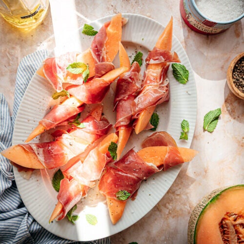 Meloen Cantaloupe & Parmaham (Voorgerecht) - Prijs Per Persoon (Levering 03/06/2026)