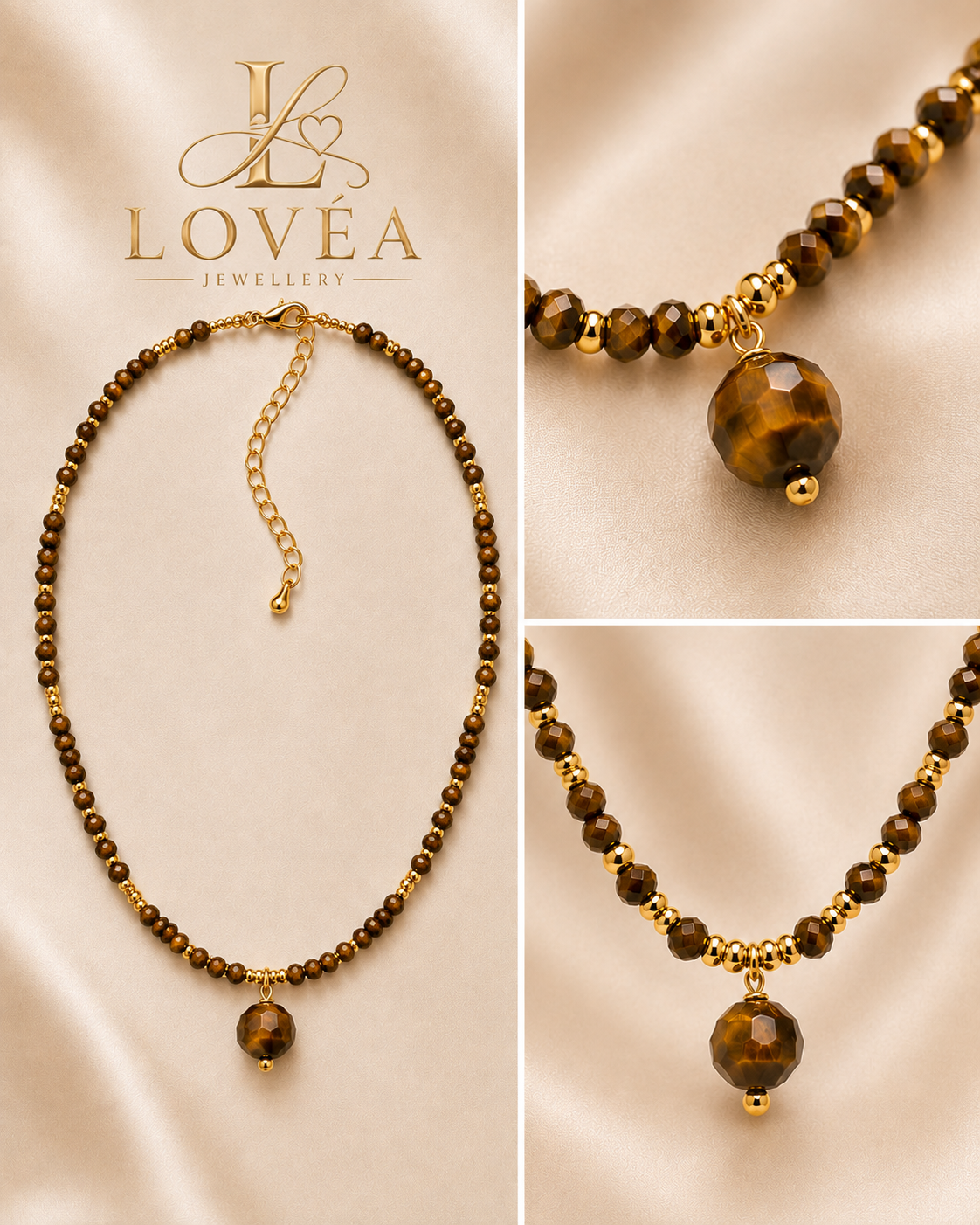 ✨ Collier Œil de Tigre 🤎