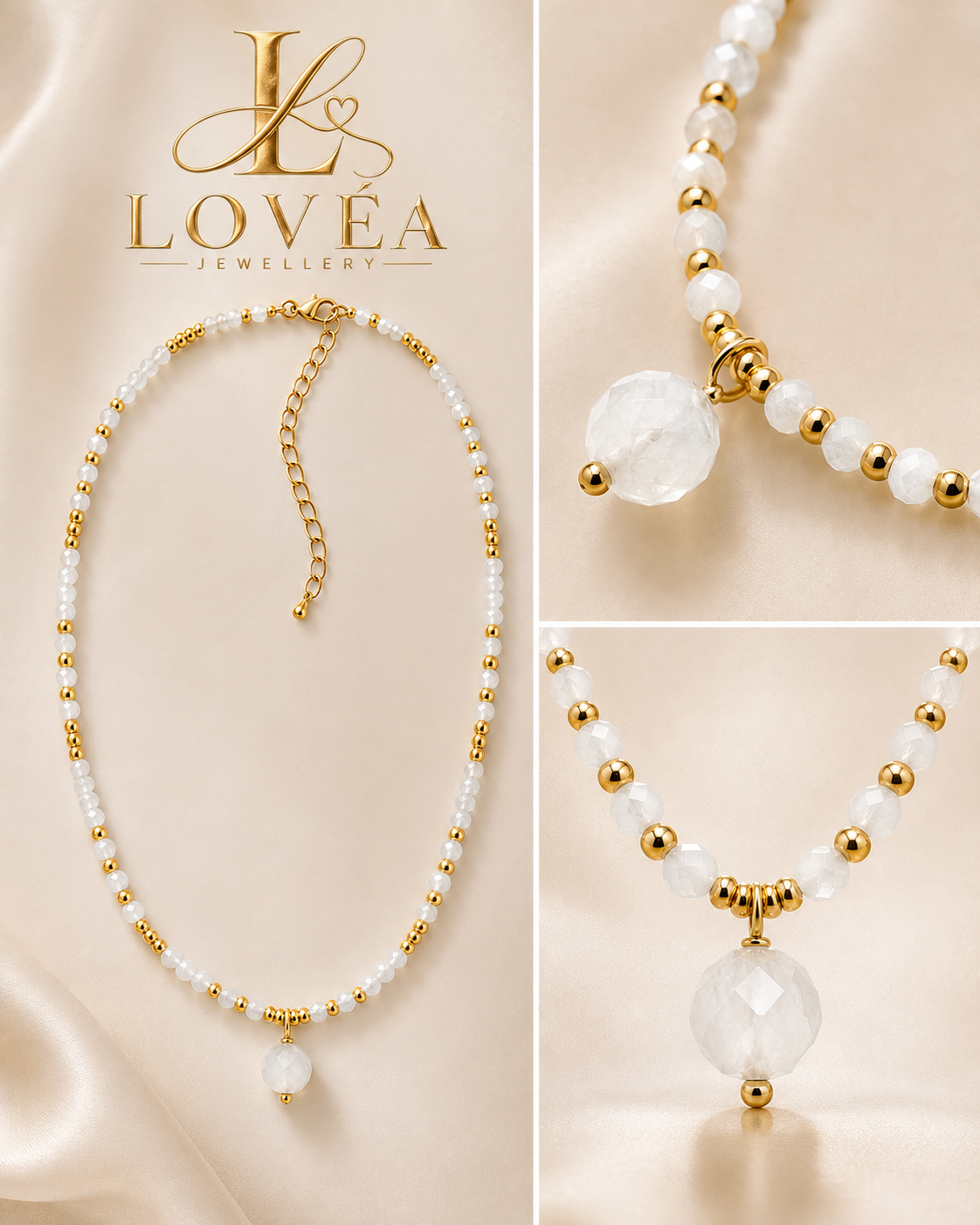 ✨ Collier Cristal de Roche 🤍