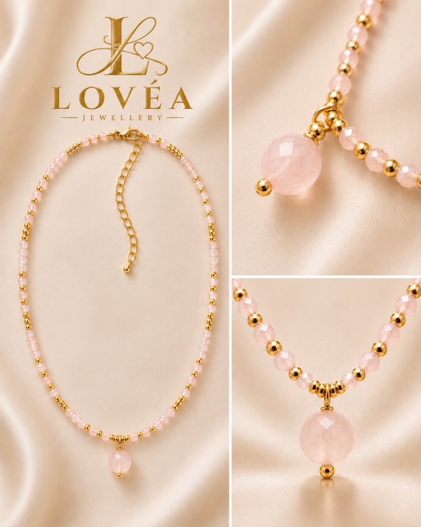 ✨ Collier Quartz Rose 🌸